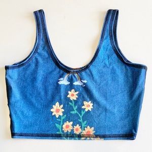 Teeki Blue Woodstock Tank Size MD/LG NWOT